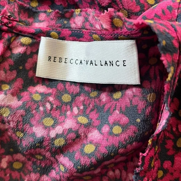 REBECCA VALLANCE Rosette Belted Floral-Print Silk Crepe De Chine Mini Dress - Picture 16 of 16